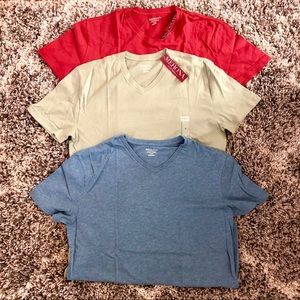 Merona Men’s V- neck tee shirts size Medium bundle